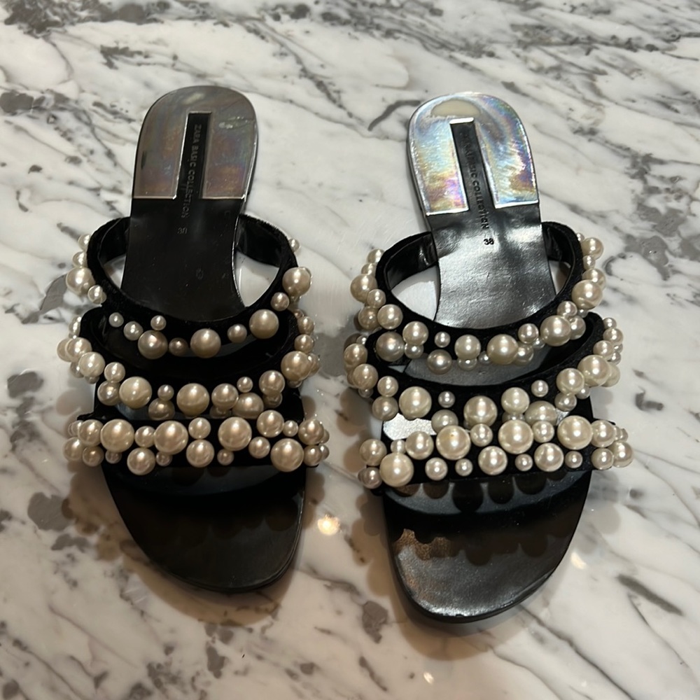 Zara pearl sandals